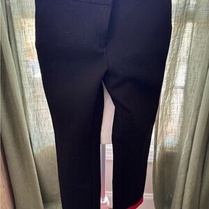 LOFT women’s Marissa Trouser Black Pants with Red Cuff size 2